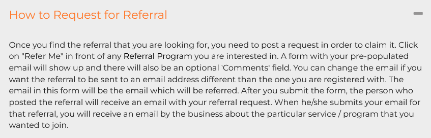 Request Referral- Share Referrals